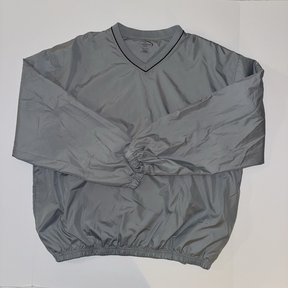 Men's XL Champions Tour Gray Pullover Windbreaker Golf Long Sleeve